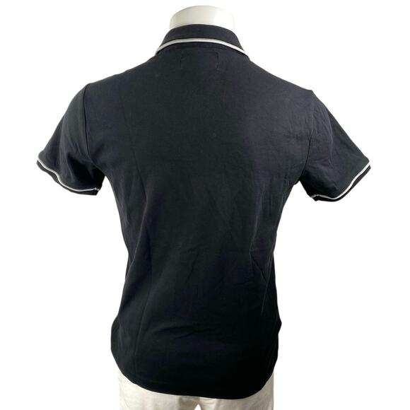 Original Penguin 3D Earl Men's Black Collared Short Sleeve Polo Shirt Top Size S - Picture 2 of 4